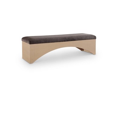 Meridian Furniture,Lawson Velour Fur Fabric Bench