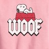 Boys' - Peanuts - Woof Snoopy Graphic Long Sleeve Fleece Sweatshirt - 2 of 4