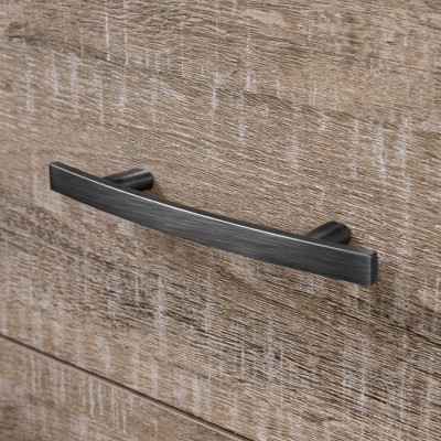 Weathered Oak 59" TV Stand with Cabinet and Drawers