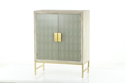 Contemporary Metal Storage Unit Gold - Olivia & May : Target