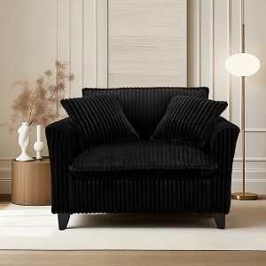 MAYEERTY Corduroy Tufted Comfortable Single Person Sofa Backrest Soft Seat Cushion Armrests Suitable for Living Room Bedroom - 1 of 4