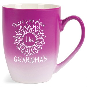 Elanze Designs There'S No Place Like Grandma'S Two Toned Ombre Matte Pink and White 12 ounce Ceramic Stoneware Coffee Cup Mug - 1 of 4
