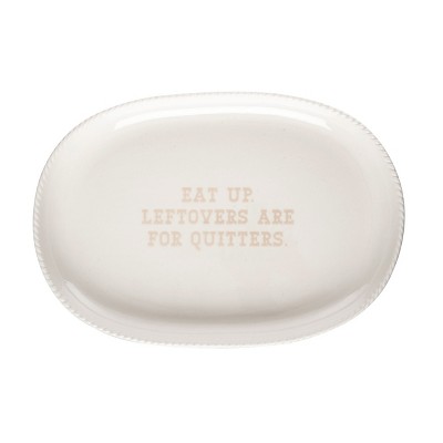 Totalee Gift Eat Up Platter Ceramic White