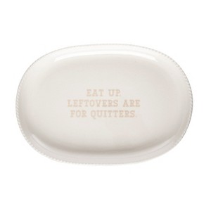 Totalee Gift Eat Up Platter Ceramic White - 1 of 2
