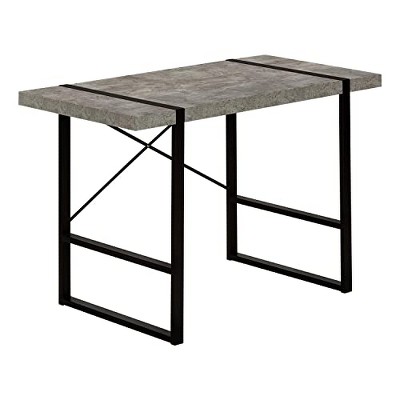 Monarch Specialties Computer Desk Home Office Laptop 48InchL Work Metal Laminate Grey Black Contemporary Modern