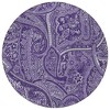 Purple Lavender And Silver Paisley Washable Indoor Outdoor Area Rug - 4 of 4