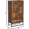 VINGLI 38" W Armoire, Wardrobe Closet with Hanging Rod, Freestanding Wardrobe Cabinet with Doors, Adjustable Shelves and Drawer, Open Compartment - 2 of 4