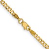 Black Bow Jewelry 3mm 14K Yellow Gold Solid Lightweight Flat Curb Chain Necklace - 3 of 4