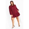 Women's Plus Size Charlie Dress - ruby | CITY CHIC - 3 of 4