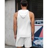 Men's Tracksuit 2 Piece Sleeveless Hooded Workout Tank Top and Shorts Casual Athletic Sports Hoodie Shorts Set - 2 of 4