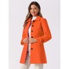 INSPIRE CHIC Women's Winter Classic Single Breasted Outwear Overcoat with Pockets - 3 of 4