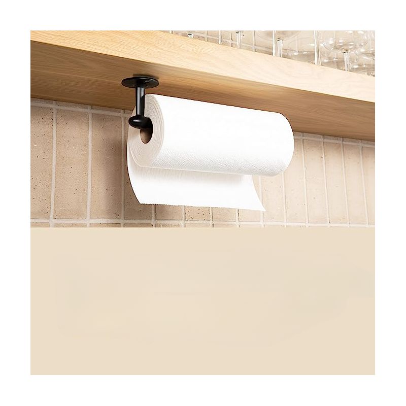 Aviano Hardware Wall Mounted Metal Paper Towel Holder - Black, 3 of 4