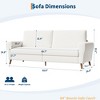 Small Spaces 84" Boucle Sofa Couch for Living Room, 3 Seater Sofa with Deep Seats, Wide Armrests, Wood Legs, Modern Loveseat Couch - 2 of 4