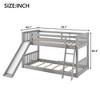 Grungis Twin over Twin Loft Bed with Convertible Slide and Ladder,Bunk Bed with Safety Guardrail,Modern Loft and Bunk Bed for Bedroom - 3 of 4