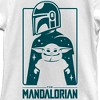 Girl's Star Wars: The Mandalorian The Child and Bounty Hunter Silhouette T-Shirt - 2 of 4