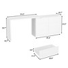 FUFU&GAGA Rotating Dresser and Desk 6 Drawer Dresser Makeup Vanity - 4 of 4