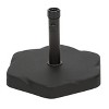 Okak All-Weather Irregular Shape Umbrella Base with Adjustable Knob, Umbrella Stand and Concrete Inside, Cantilever Umbrella Base for Home, Black - 4 of 4