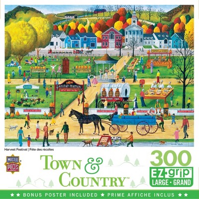 MasterPieces Town & Country Puzzles Collection - Havest Frestival 300 Piece EZ Grip Jigsaw Puzzle