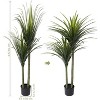 Artificial Dracaena Tree 5FT, Tall Fake Plants for Indoor Outdoor Decor, Large Faux Tree with Pot for Home Office Living Room Decor (2pcs)，beautiful - 2 of 4