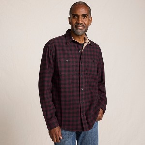 Lands' End Men's Authentic Flannel Shirt with Corduroy Collar - 1 of 4