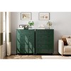 5 Drawer Dresser for Bedroom, Tall Modern Chest with Deep Drawers & Metal Knobs, Wooden Storage Cabinet for Hallway, Entryway, or Closet, Green - 3 of 4