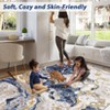 Washable Rug Modern Marble Rug, Ultra-Thin Area Rug for Living Room with Non Slip, Boho Marble Pattern Area Rug for Kitchen - 2 of 4