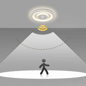 Claxy White Round LED Flush Mount Ceiling Light 4000K 18W - 1 of 4