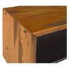 58" Solid Rustic Reclaimed Wood Entry Bench Honey - Saracina Home: Bottom Shelf, Seating for Hallway - 3 of 4