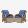 Buenhomino Outdoor Patio Couch Wicker Sofa Loveseat- 2 Seater Rattan Sofa for Outside Patio Garden with Deep Seating and Olefin Cushions - 2 of 4