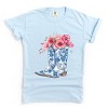 Simply Sage Market Cowboy Boots Floral Garment Dyed Tee - 2 of 4