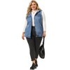 Agnes Orinda Women's Plus Size Hoodie Zipper Up Pocket Denim Oversized Sleeveless Jean Jackets - image 3 of 4