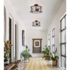 LLHZSY 13 3/4" Fish Scale Glass Ceiling Chandelier 3-Light Semi-Flush Mount Light For Hallway Kitchen Dining Room - 2 of 4