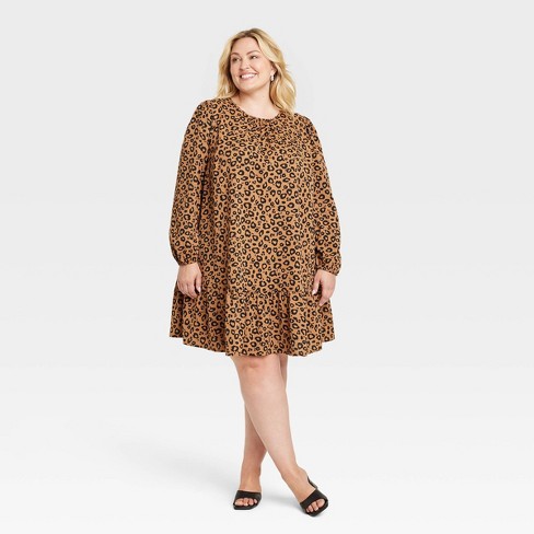 Leopard print dress store target