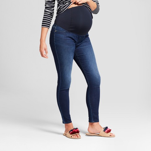 Pregnancy Ripped Jeans Denim Pants with Pockets Maternity Slim