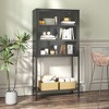 Vatros Metal Storage Cabinet Sideboards & Buffet Display Storage Cabinet with Glass Doors - 2 of 4