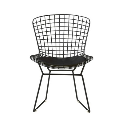 Set of 2 Holly Wire Chair Noir Black - Adore Decor