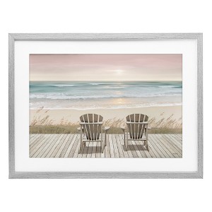 Stupell Industries Watching The Pastel Sunset Framed Print Under Glass Art - 1 of 4
