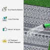 Camping Rug for Balcony Washable Easy-Clean Non-Slip Carpet Modern Boho Plastic Carpet Stain-Resistant RV Area Rug for Patio Picnic Beach - 4 of 4