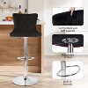 Black velvet bar stools set of two, swivel bar height stools, adjustable bar chairs - 4 of 4