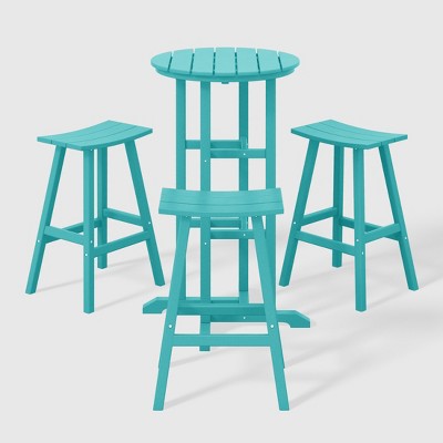 WestinTrends Malibu All Weather Hdpe Outdoor Patio Bar Height Bistro Set (4-Piece)