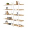 TOAOTBNBO Industrial Storage Bookshelves, Large Geometric Bookcase with Upright Panels Floor Standing Shelf for Living Room - 2 of 4