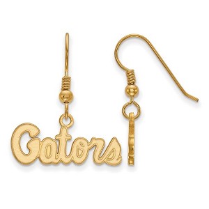 Black Bow Jewelry 14k Yellow Gold Plated Sterling Silver Florida Gators NCAA Dangle Earrings - 1 of 3