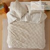 Joyfy Tufted King Size Comforter Set, 3 Pieces Beige Boho King Bedding Set with 1 Plaid Geometric Comforter and 2 Pillow Shams, Checkered Bed in a Bag - 3 of 4