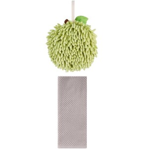 REGALWOVEN Solid Soft Absorbent Bathroom Hand Towels for Home Decor 6" x 6"/13" x 30" 2 Pcs - 1 of 4