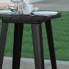Emma and Oliver Indoor/Outdoor Bar Top Table, 23.75" Round All Weather Poly Resin Top with Steel base - 4 of 4
