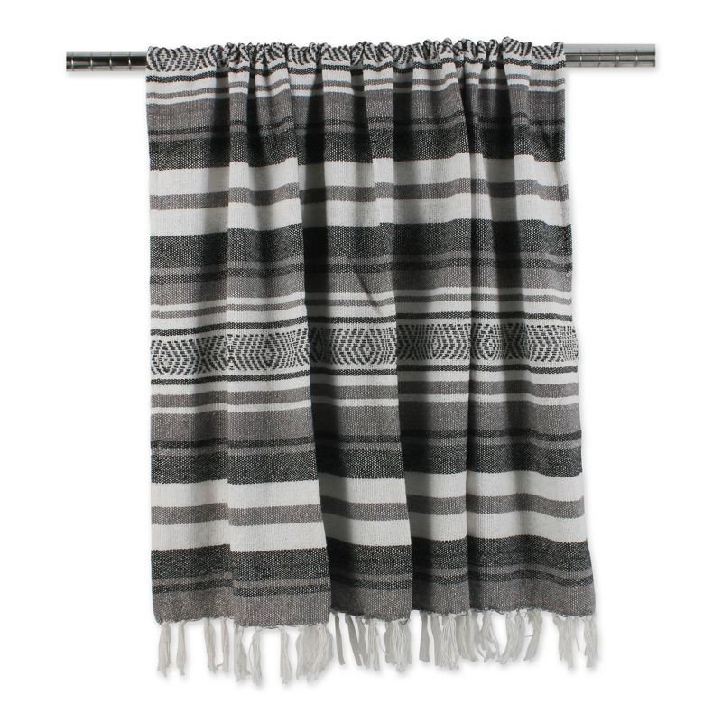 50&#34;x60&#34; Farmhouse Woven Striped Throw Blanket with Fringe - Design Imports, 3 of 7