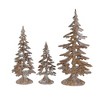 Ganz 12.75 In White-Washed Layered Tree Set Carved Wood-Look Tree Sculptures - 3 of 3
