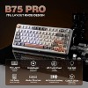 YUNZII B75 PRO Wireless Mechanical Keyboard,75% Layout with Knob,Hot Swap Gasket Custom Structure,Creamy Pre-lubed Switches - 2 of 4