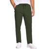 COOFANDY Men's Casual Cotton Pants Regular Fit Elastic Waist Drawstring Twill Pants Straight Leg Chino Pants - 2 of 4