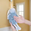 REGALWOVEN Cute Cartoon Rabbit Shape Fuzzy Ball Soft Absorbent Chenille Hand Towel 6" x 14" 1 Pc - 3 of 4